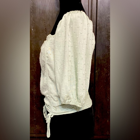 Vylette green cropped shortsleeved top- size large - Picture 2 of 9